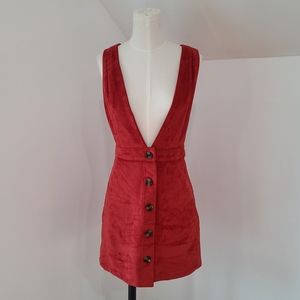 Forever 21 Women's Faux Suede Skirt Jumper